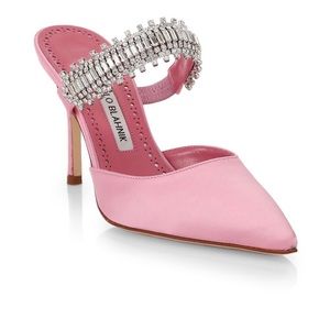 Manolo Blahnik Lutara 90 Embellished Mules